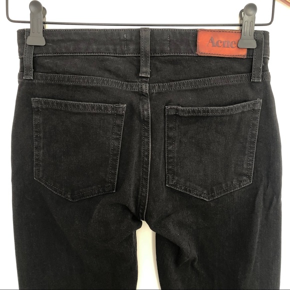 Acne Studios Women's Flex/Wet Black Skinny Denim Jeans 25 - Picture 10 of 13